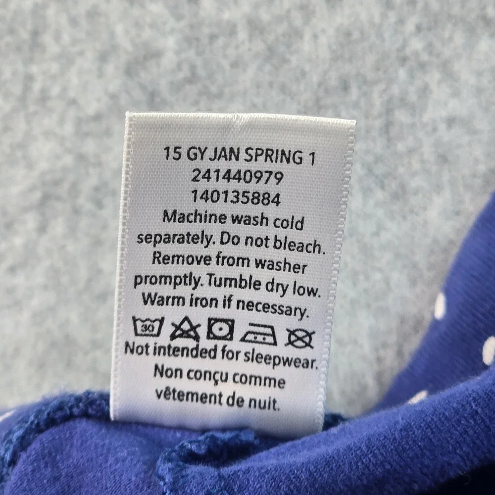 Gymboree‎ Leggings Girls Size 12 L Blue Navy Polka Dot Solid 2 Pack Stretch